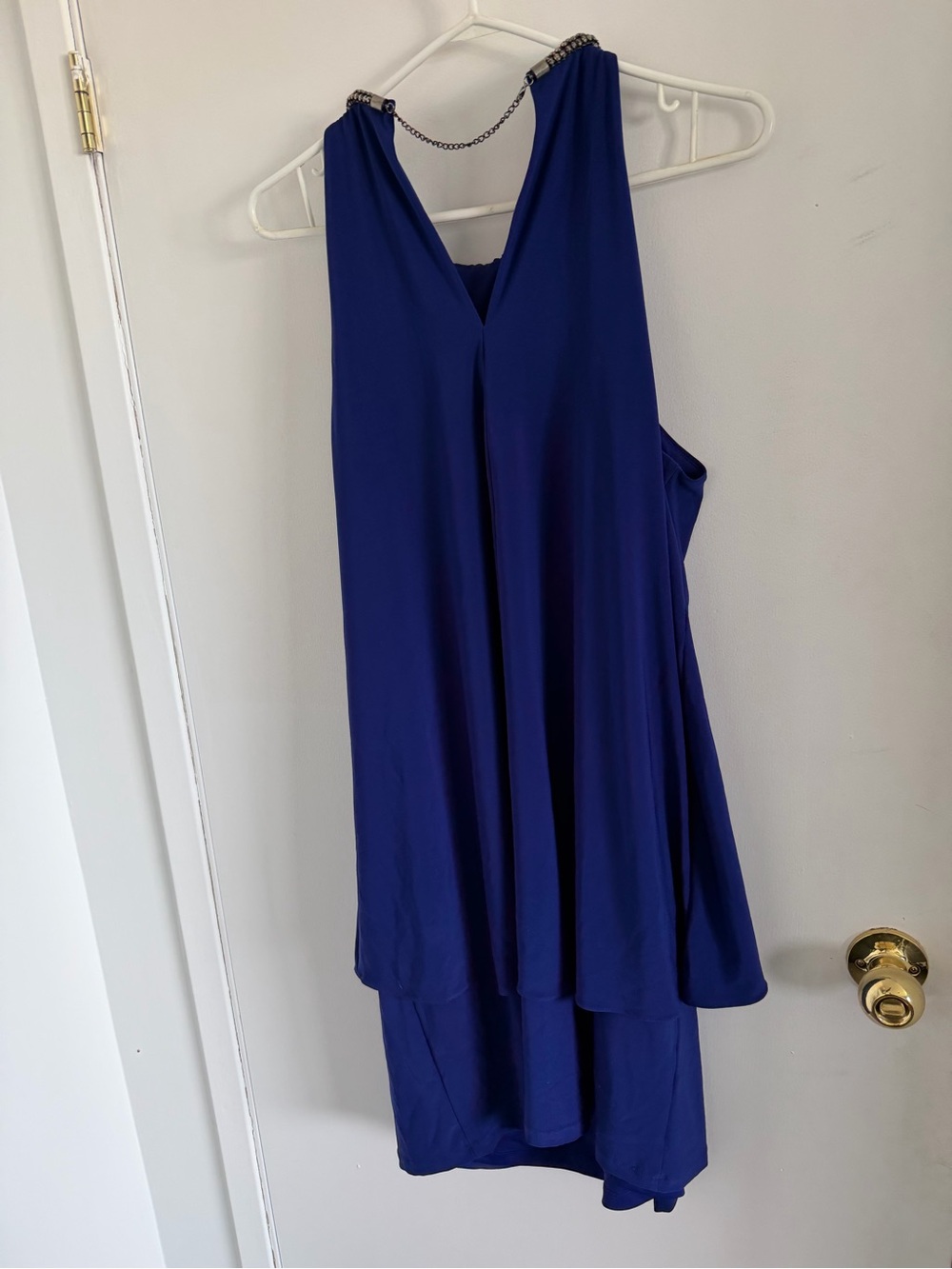 Jessica Sleeveless High-Low Layered Dress - Royal Blue
